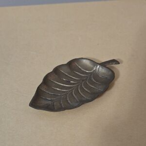Small Brass Leaf Trinket Holder 5 Inches